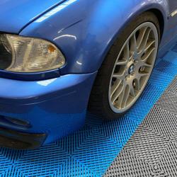 Dalle PVC de garage Bleue