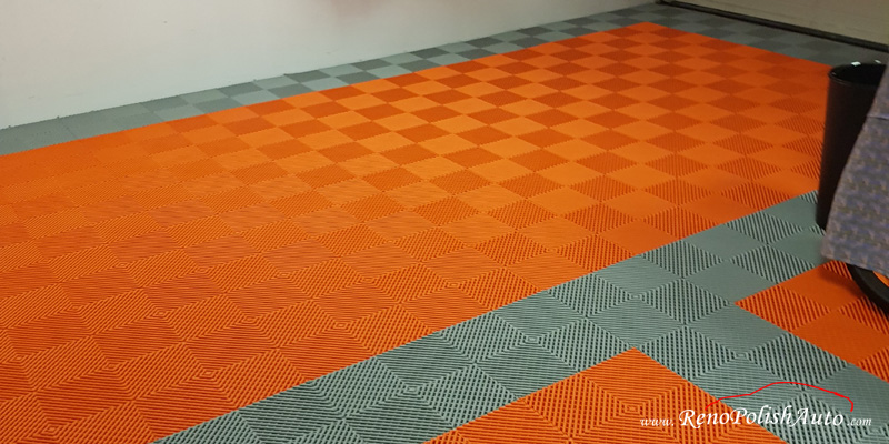 Dalle PVC Garage orange clipsable