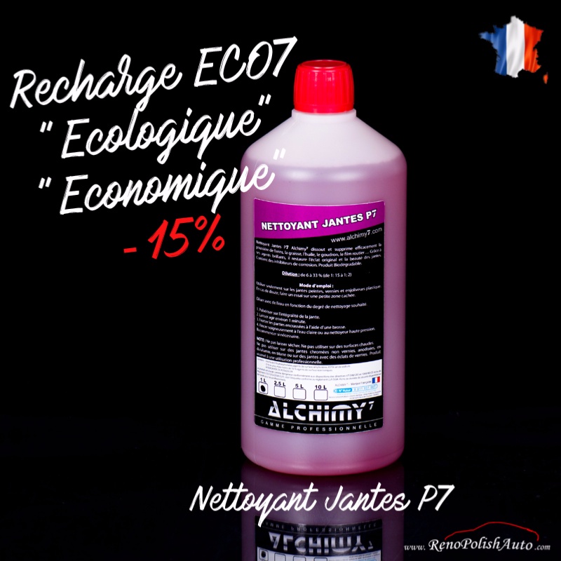 Produit nettoyant écologique pour jantes