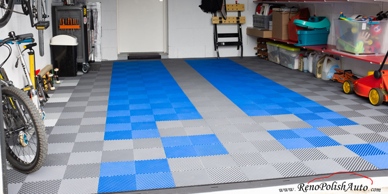 Dalle-de-garage-PVC-Bleue-Sol-Polypropylene