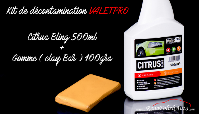 Decontamination Valetpro Citrus Bling pour voitures noires